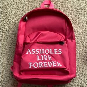 Assholes live forever backpack
